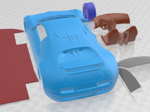 Bugatti Veyron Super Sport 2012 Printable Car 3D 打印模型