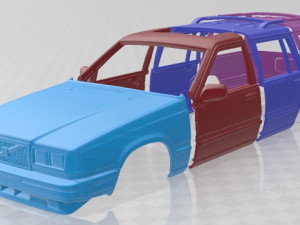 Volvo 745 kombi US 1985 Printable Body Car 3D Baskı Modeli