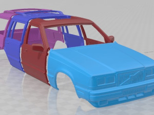 Volvo 745 kombi US 1985 Printable Body Car 3D-Druckmodell