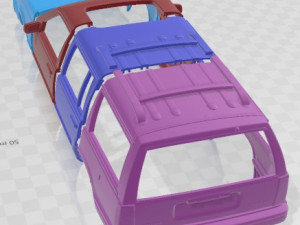 Volvo 745 kombi US 1985 Printable Body Car 3D-Druckmodell