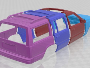 Volvo 745 kombi US 1985 Printable Body Car 3D-Druckmodell