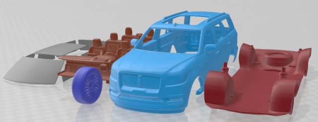 Lincoln Navigator Black Label 2017 Printable Car 3D printmodel .c4d .max .obj .3ds .fbx .stl .blend 