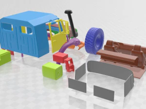 Mercedes Benz Zetros 2733 Printable Cabin Truck 3D Print Model