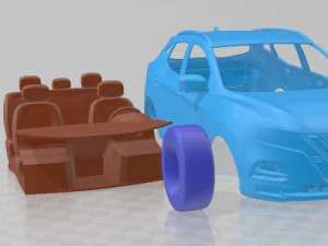 Coche Imprimible Nissan Qashqai 2018 Modelo de impresión 3D