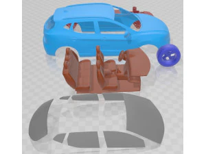 Coche Imprimible Nissan Qashqai 2018 Modelo de impresión 3D