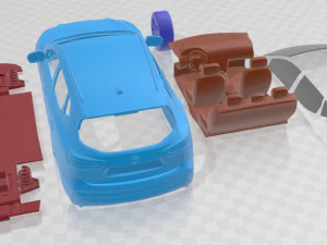 Coche Imprimible Nissan Qashqai 2018 Modelo de impresión 3D