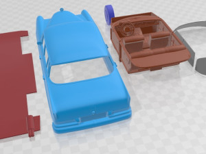 Mercedes Benz 300SE W112 1963 Printable Car 3D Принт Модель