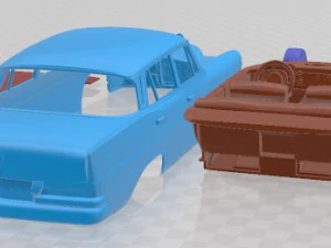 Mercedes Benz 300SE W112 1963 Printable Car 3D Print Model