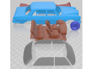 Mercedes Benz 280 W108 SEL 1972 Printable Car 3Dプリントモデル