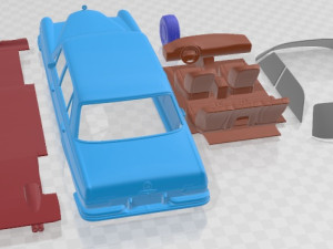 Mercedes Benz 280 W108 SEL 1972 Printable Car 3Dプリントモデル