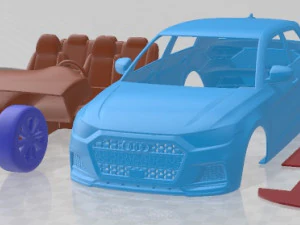 Audi A1 2019 Yazdırılabilir Araba 3D Baskı Modeli