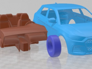 Audi A1 2019 Printable Car Modello di stampa 3D