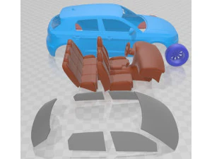 Audi A1 2019 Printable Car 3D Print Model