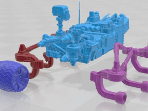 Curiosity Rover Mars 2014 Imprimable Modèles 3D en vedette