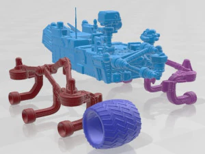 Curiosity Rover Mars 2014 Printable 3D Print Model