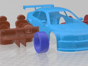 M3 GTR Black Edition Printable Car Modelo de Impressão 3D