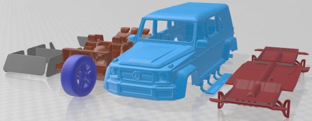Mercedes Benz G Maybach Landaulet 2017 Printable Car 3D प्रिंट मॉडल .c4d .max .obj .3ds .fbx .stl .blend 