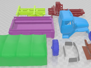 Ural 4320 Tarpaulin Body 1980 Printable Truck Modèles 3D en vedette