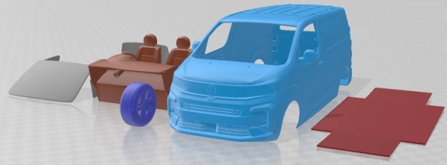 Vauxhall Vivaro Van L1 2024 Printable Modelo de Impressão 3D .c4d .max .obj .3ds .fbx .stl .blend 