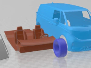 Volkswagen ID Buzz Cargo LWB GTX 2024 Printable Van 3D Print Model
