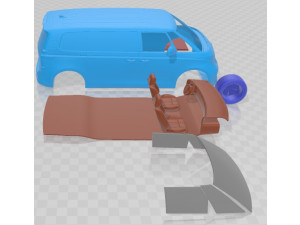 Volkswagen ID Buzz Cargo LWB GTX 2024 Printable Van 3D Принт Модель