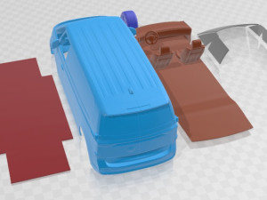 Volkswagen ID Buzz Cargo LWB GTX 2024 Printable Van 3D Принт Модель