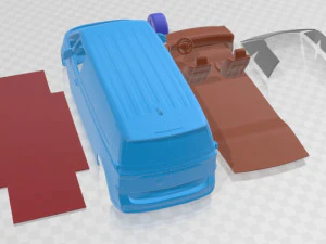 Volkswagen ID Buzz Cargo LWB GTX 2024 Printable Van 3D Print Model