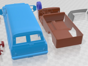 Chevrolet Suburban 1969 Panel Truck Printable Car 3Dプリントモデル