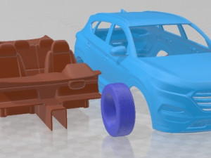 Hyundai Tucson 2017 Printable Car 3D 프린트 모델