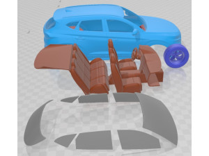 Hyundai Tucson 2017 Printable Car 3D 프린트 모델