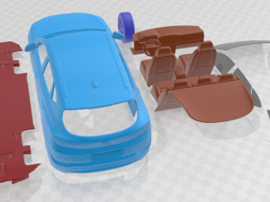 Hyundai Tucson 2017 Printable Car 3D 프린트 모델