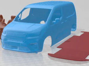 Fiat E Doblo SWB Van 2024 Фургон для печати 3D Принт Модель