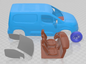Fiat E Doblo SWB Van 2024 Printable Van 3D Принт Модель