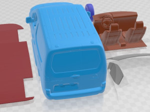 Fiat E Doblo SWB Van 2024 Printable Van 3D Принт Модель