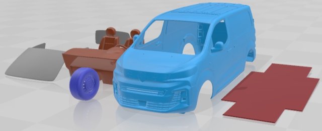 Peugeot Expert Van L1 2024 Printable Modello di stampa 3D .c4d .max .obj .3ds .fbx .stl .blend 