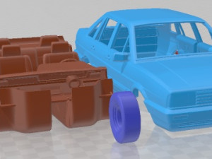 Volkswagen Santana 1985 Printable Car 3D 打印模型