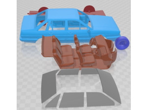 Volkswagen Santana 1985 Printable Car 3D 打印模型