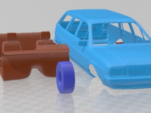 Volkswagen Passat B2 Variant 1981 Printable Car Model do druku 3D