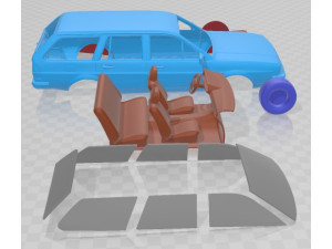 Volkswagen Passat B2 Variant 1981 Printable Car Model do druku 3D