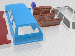 Volkswagen Passat B2 Variant 1981 Printable Car Model do druku 3D