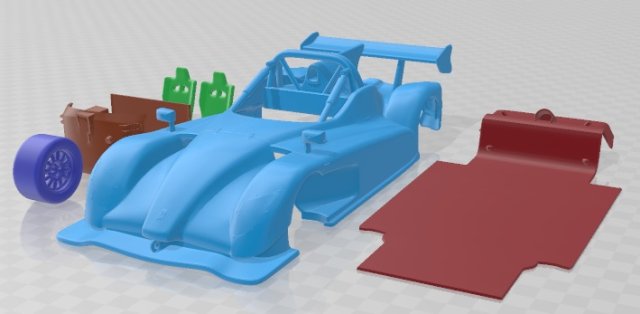Radical SR1 XXR 2024 Sport Printable Car 3D Print Model .c4d .max .obj .3ds .fbx .stl .blend