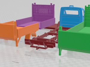 Dodge Sprinter Dropside Tail Lift 2009 Printable Van Modèles 3D en vedette