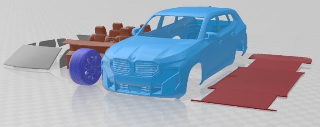 XM Label Red G09 2023 Printable Car 3D Print Model .c4d .max .obj .3ds .fbx .stl .blend