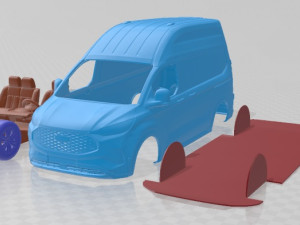 E Transit Custom L1H2 2023 Printable Van 3D Print Model