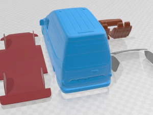 E Transit Custom L1H2 2023 Printable Van 3D Print Model