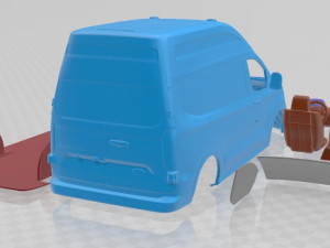E Transit Custom L1H2 2023 Printable Van 3D-printmodel