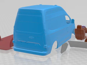 E Transit Custom L1H2 2023 Printable Van 3D Print Model