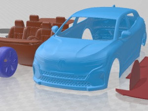 Renault Megane E Tech Iconic 2023 Printable Car 3D-Druckmodell