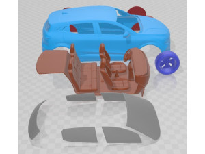 Renault Megane E Tech Iconic 2023 Printable Car 3D 프린트 모델