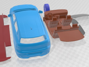 Renault Megane E Tech Iconic 2023 Printable Car 3D 프린트 모델